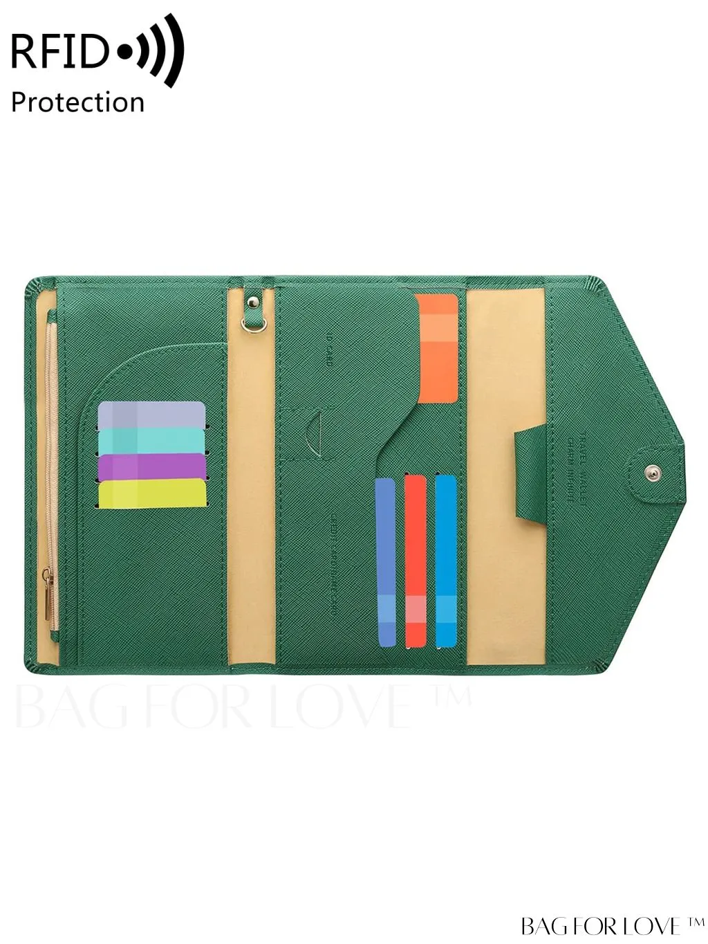 BagForLove - RFID Blocking Passport Holder: The Essential Travel Wallet & Document Organizer