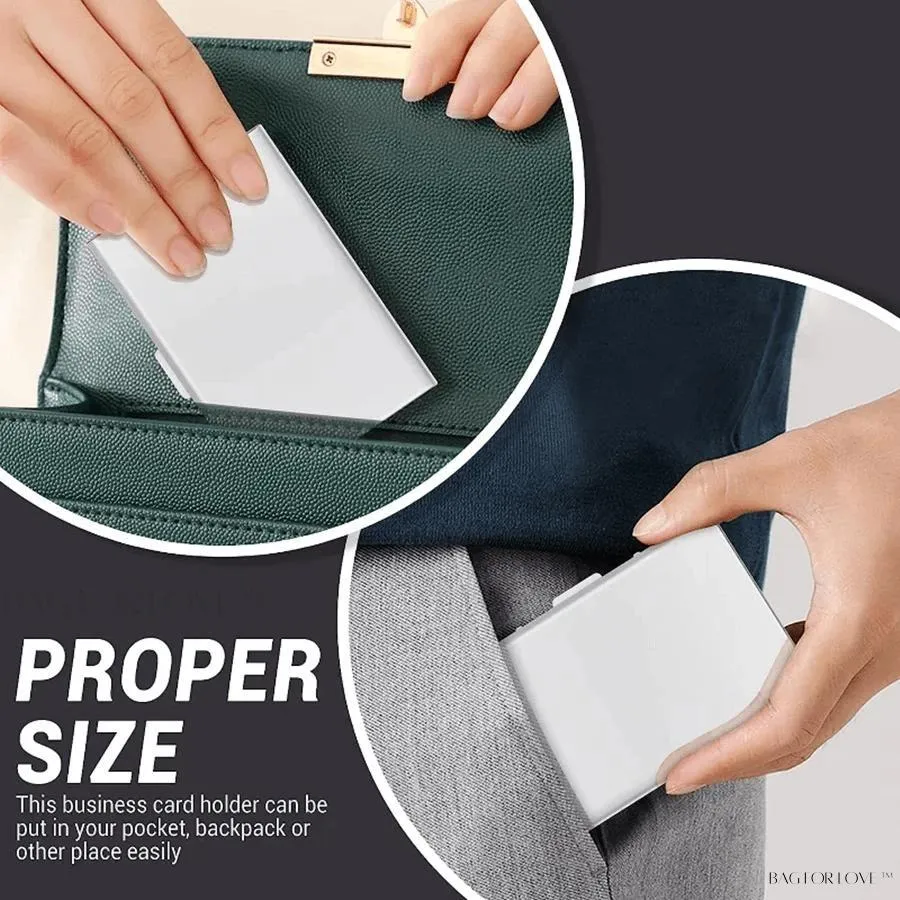 BagForLove - Slim Wallet Essential - Metal ID Card Holder and RFID Shield