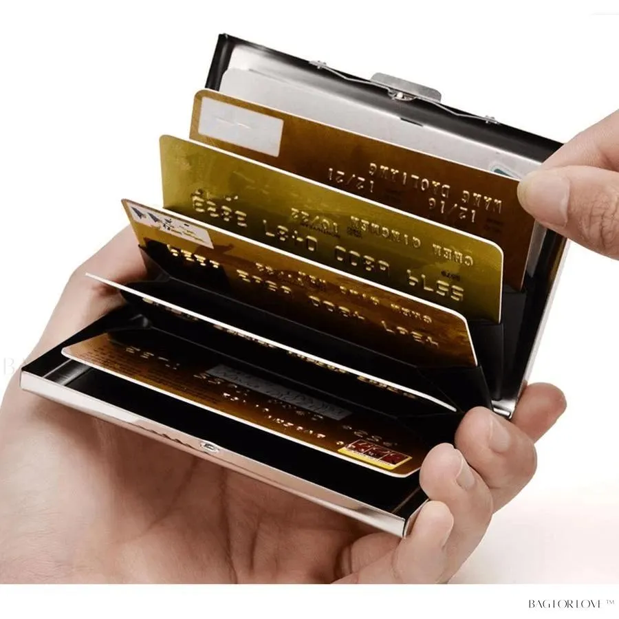 BagForLove - Slim Wallet Essential - Metal ID Card Holder and RFID Shield