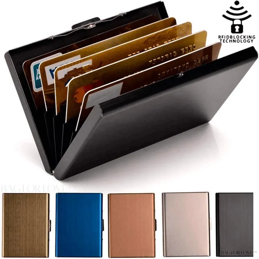BagForLove - Slim Wallet Essential - Metal ID Card Holder and RFID Shield