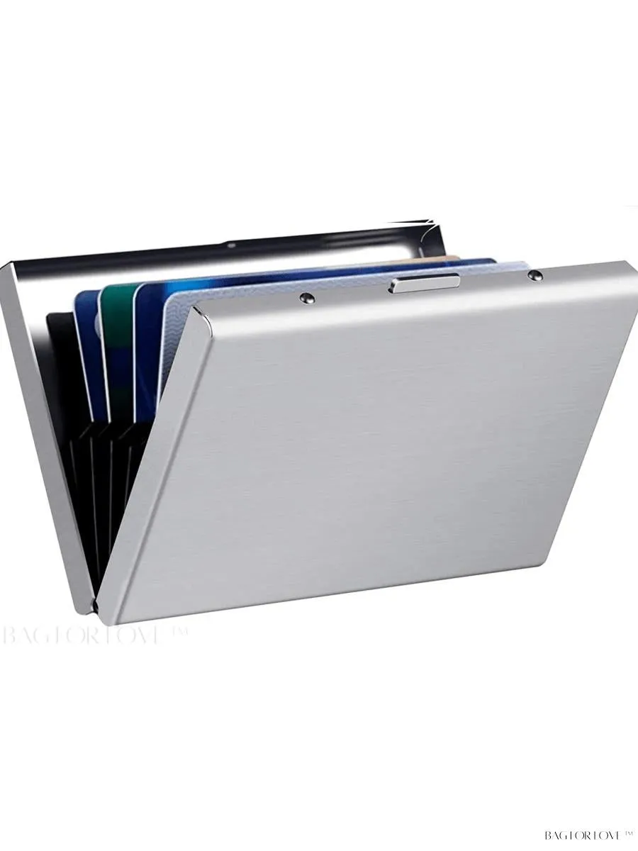 BagForLove - Slim Wallet Essential - Metal ID Card Holder and RFID Shield