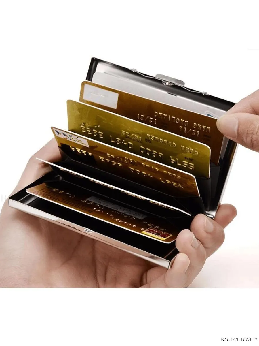 BagForLove - Slim Wallet Essential - Metal ID Card Holder and RFID Shield