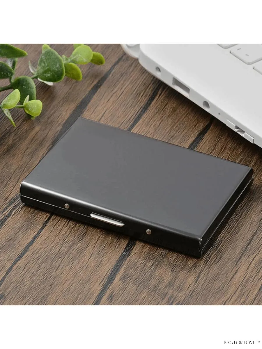 BagForLove - Slim Wallet Essential - Metal ID Card Holder and RFID Shield