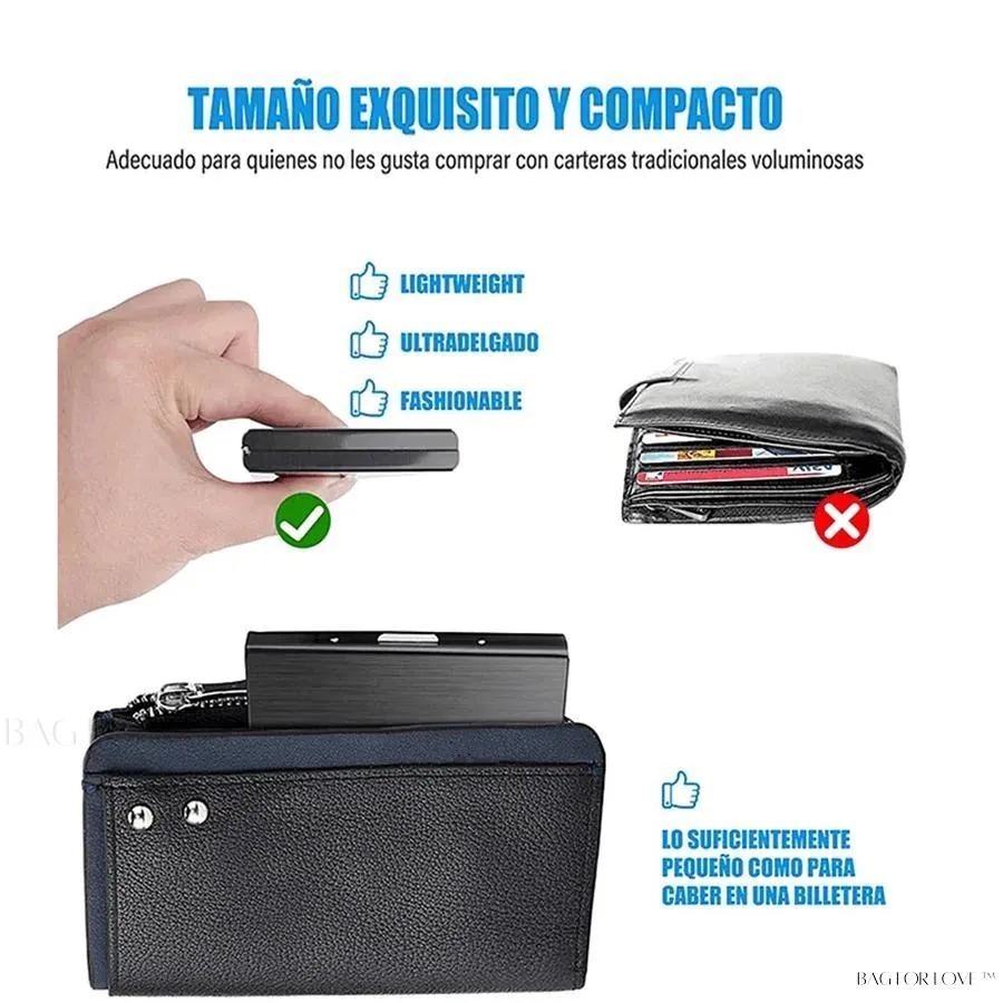 BagForLove - Slim Wallet Essential - Metal ID Card Holder and RFID Shield