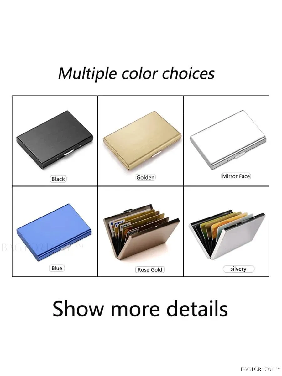 BagForLove - Slim Wallet Essential - Metal ID Card Holder and RFID Shield