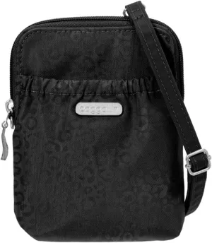 Baggallini Bryant Pouch, Black Cheetah, One Size