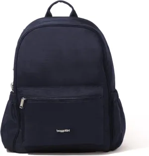 Baggallini Securtex Anti-Theft Laptop Backpack, French Navy