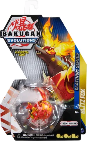 Bakugan Evolutions 2022 Platinum Series Die-cast Elemental Rare Pyrus Blitz Fox