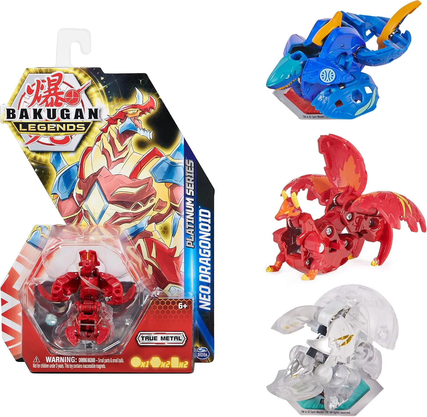 BAKUGAN Legends, Platinum Series True Metal, 2 BakuCores, Gate and Character Card, Kids’ Toys for Boys, Ages 6 and Up Styles May Vary