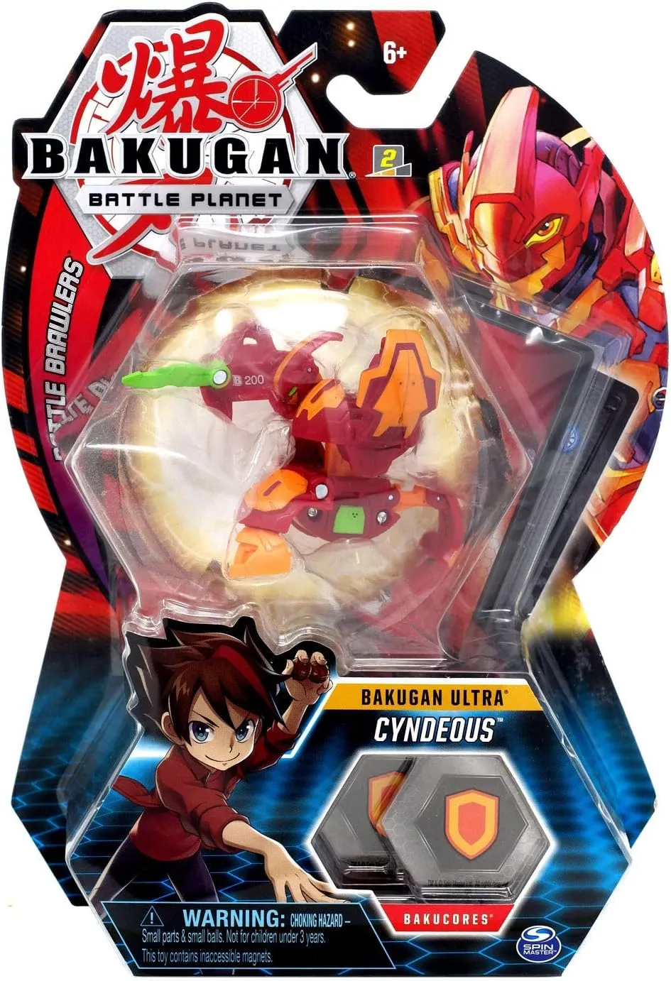 Bakugan Ultra, Pyrus Cyndeous, 3-inch Tall Collectible Transforming Creature, for Ages 6 and Up