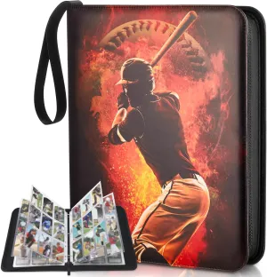 Baseball Card Binder 810 Pockets - Lictin Baseball Card Holder, Sports Card Binder Collection Trading Card Albums with 45 Removable Sleeves