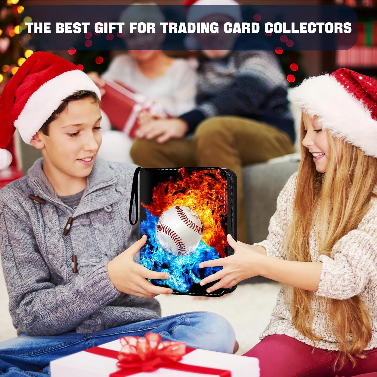 Baseball Card Binder with Sleeves,9-Pocket Trading Card Holder Card Collectors Album Hold Up to 900 Cards,Card Folder For Baseball Football Basketball Sport Trading Cards,TCG,MTG,PTG Games