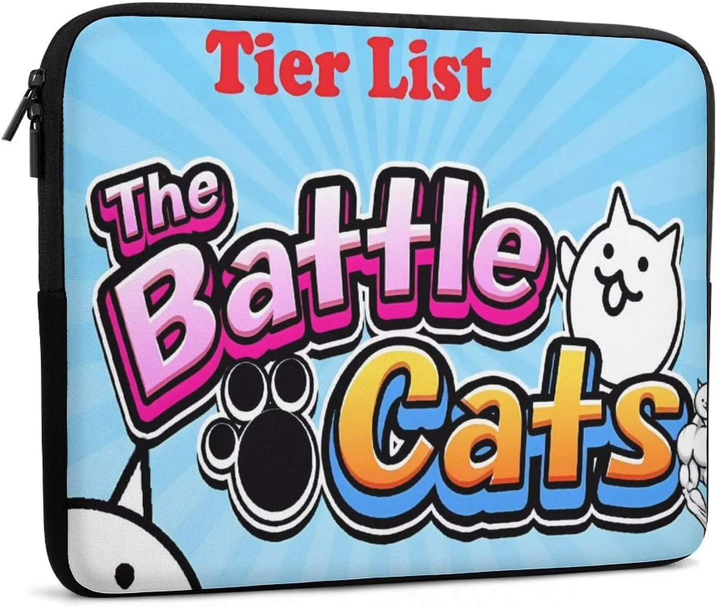 Battle-Cats Slim Laptop Bag - Lightweight And Water-Resistant Carrying Case with Handle