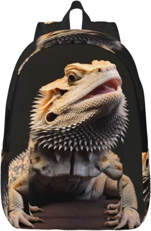 Bearded Dragons Backpack with Adjustable Straps, Suitable for Travel Picnics Activities