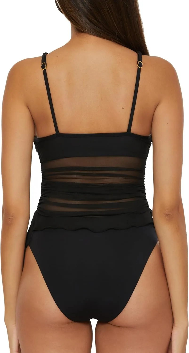 BECCA Women's Muse One Piece Swimsuit, High Neck, Bathing Suits