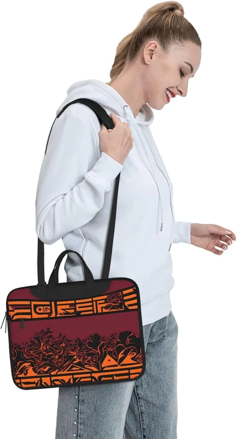 Bee And Flowers Laptop Shoulder Bag Notebook Computer Case Briefcase With Shoulder Straps And Handle