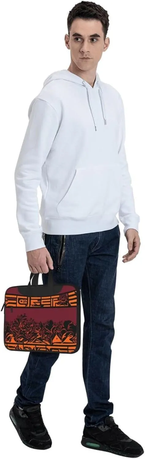 Bee And Flowers Laptop Shoulder Bag Notebook Computer Case Briefcase With Shoulder Straps And Handle