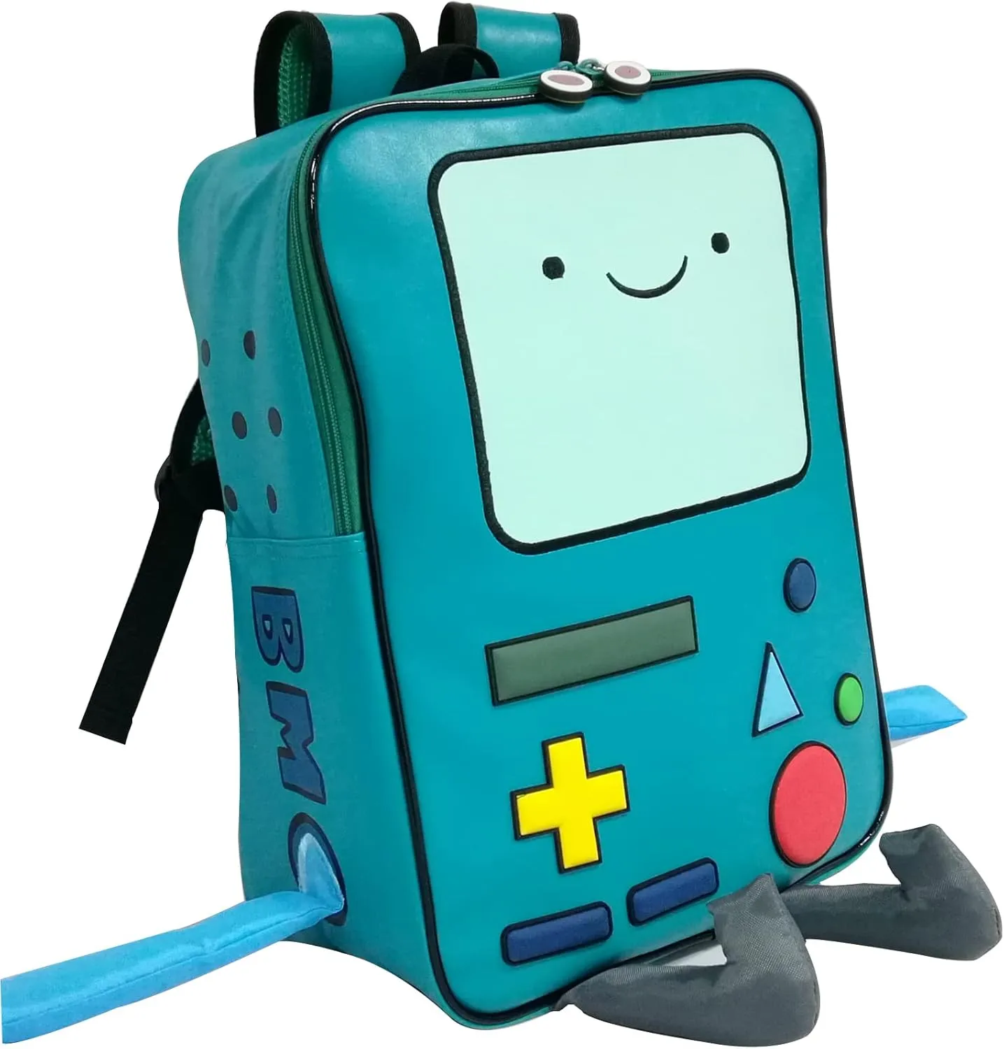 BeeMore Cartoon Robot Travel Laptop Cute Backpack Blue PU Robot Animal BeeMore Finn Jake Adventure Trip Backpack Water Resistant College Computer Bag Gift for Men & Women Fits 15.6 Inch Notebook