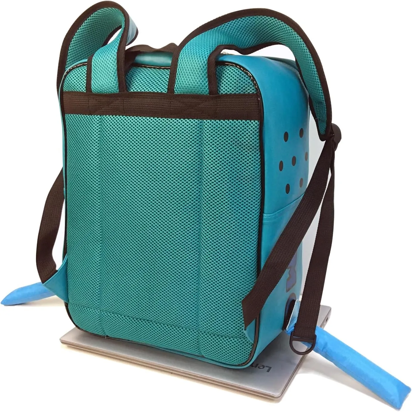 BeeMore Cartoon Robot Travel Laptop Cute Backpack Blue PU Robot Animal BeeMore Finn Jake Adventure Trip Backpack Water Resistant College Computer Bag Gift for Men & Women Fits 15.6 Inch Notebook