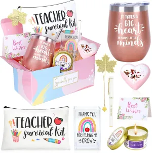 Best Teacher Appreciation Gifts for Women, Back to School, Christmas, Thank You Gifts for New Teacher-12 oz Tumbler Set