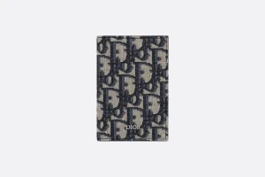 Bi-Fold Card Holder • Beige and Black Dior Oblique Jacquard