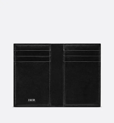 Bi-Fold Card Holder • Beige and Black Dior Oblique Jacquard