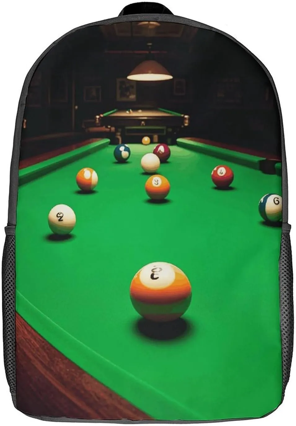 Billiards Backpack, Laptop Backpack for Men, 17 Inch Travel Hiking Daypack, Casual Backpack