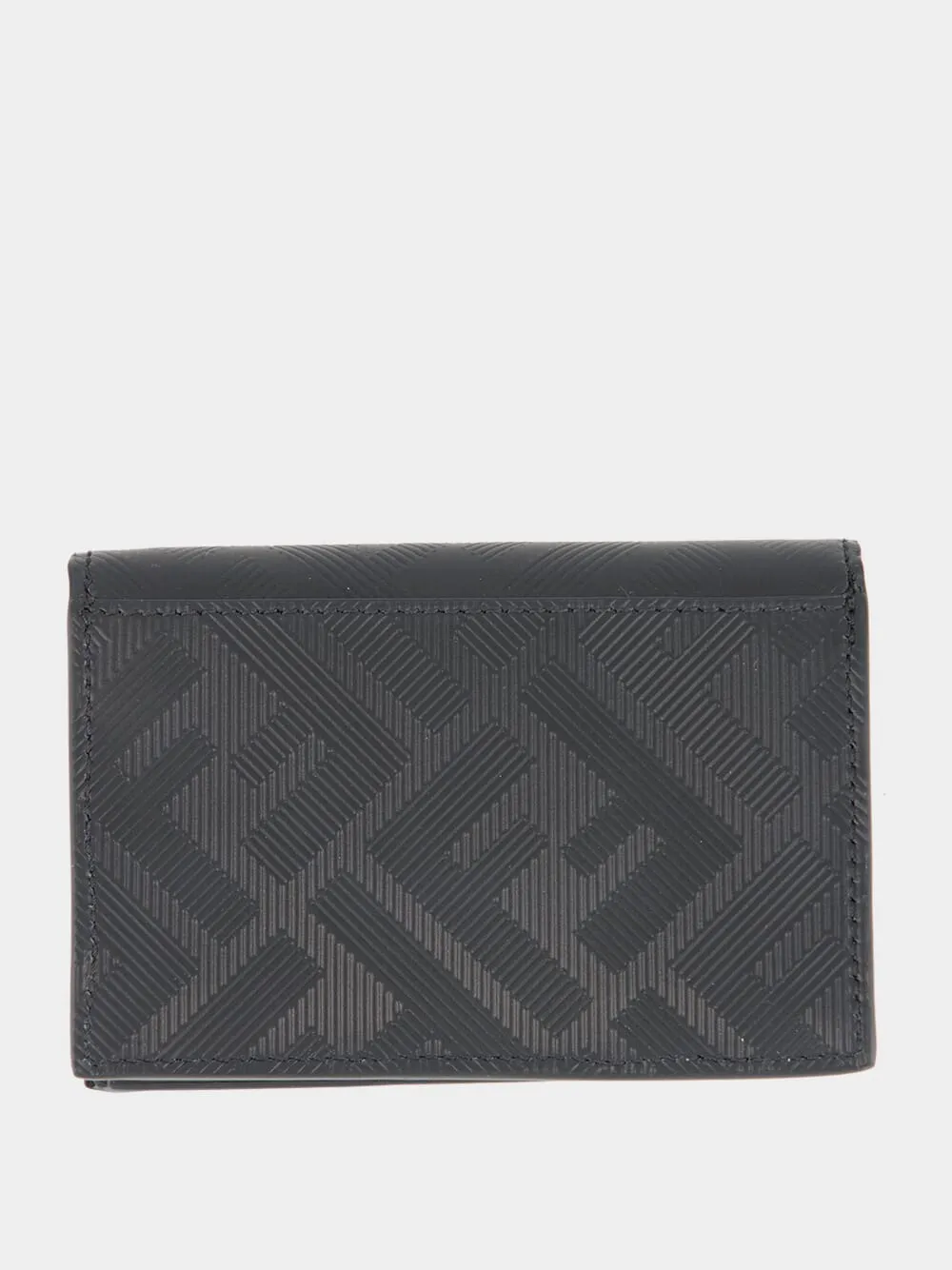 Black Card Case in Leather with FF Motif