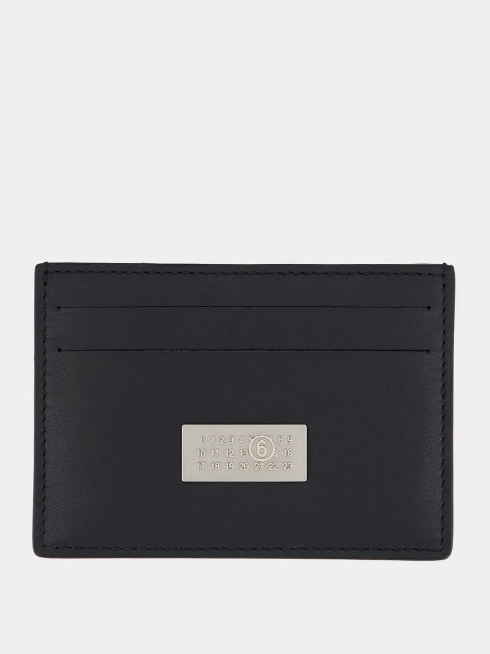 Black Leather Cardholder with Logo