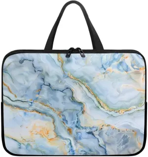 Blue Marble Laptop Sleeve Case for Women Men Water Resistant Computer Carrying Bag Laptop Case Bag with Handle-12 inch