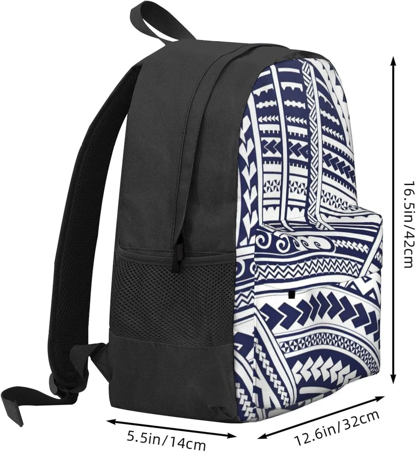 Blue Polynesian Maori Tribal Pattern Print Storage Bag, Shoulder Bag, Leisure Bag, Large Capacity Leisure Travel Shoulder Bag