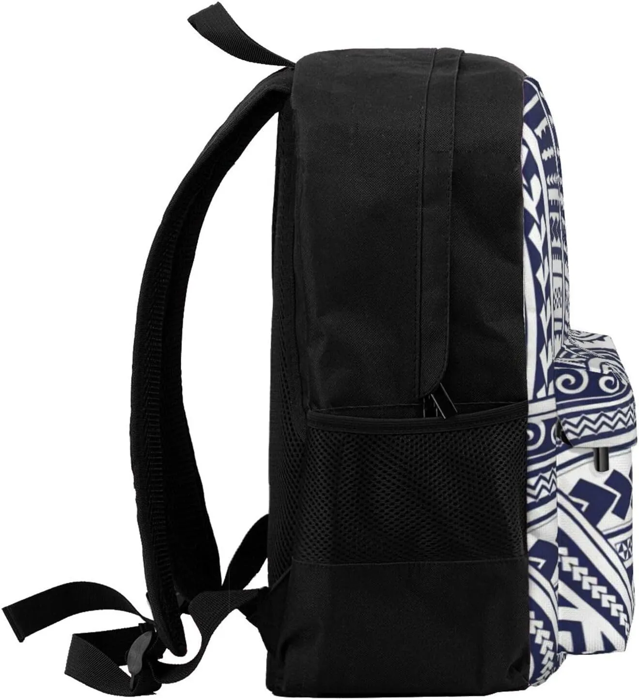 Blue Polynesian Maori Tribal Pattern Print Storage Bag, Shoulder Bag, Leisure Bag, Large Capacity Leisure Travel Shoulder Bag