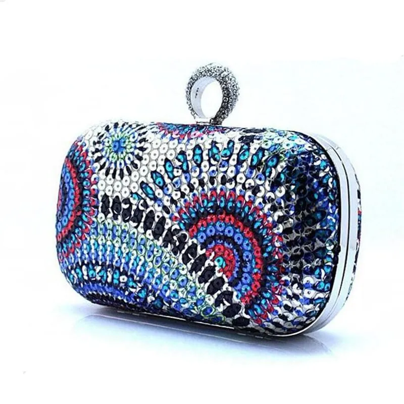 Boho Style Crystal Clutch