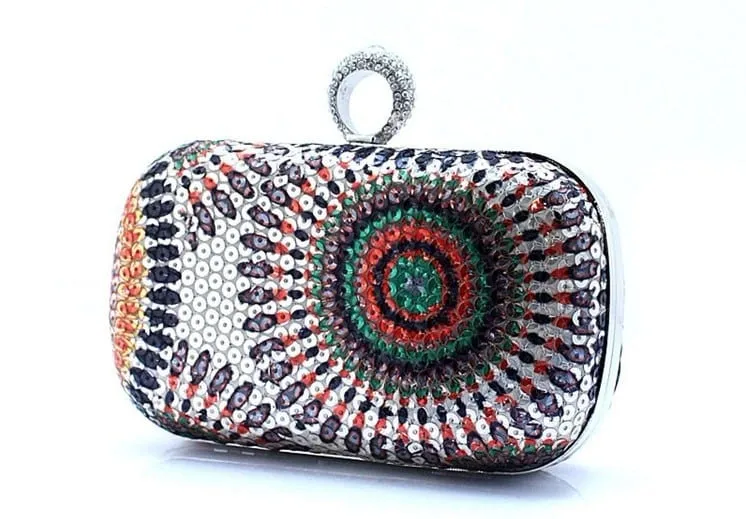 Boho Style Crystal Clutch