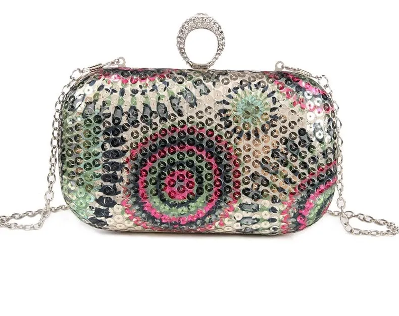 Boho Style Crystal Clutch