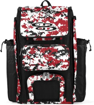 Boombah Catchers Superpack Bat Bag Digital Camo - 23-1/2" x 13-1/2" x 9-1/2" - Multiple Colors - Holds 4 Bats - Backpack Version (no Wheels)