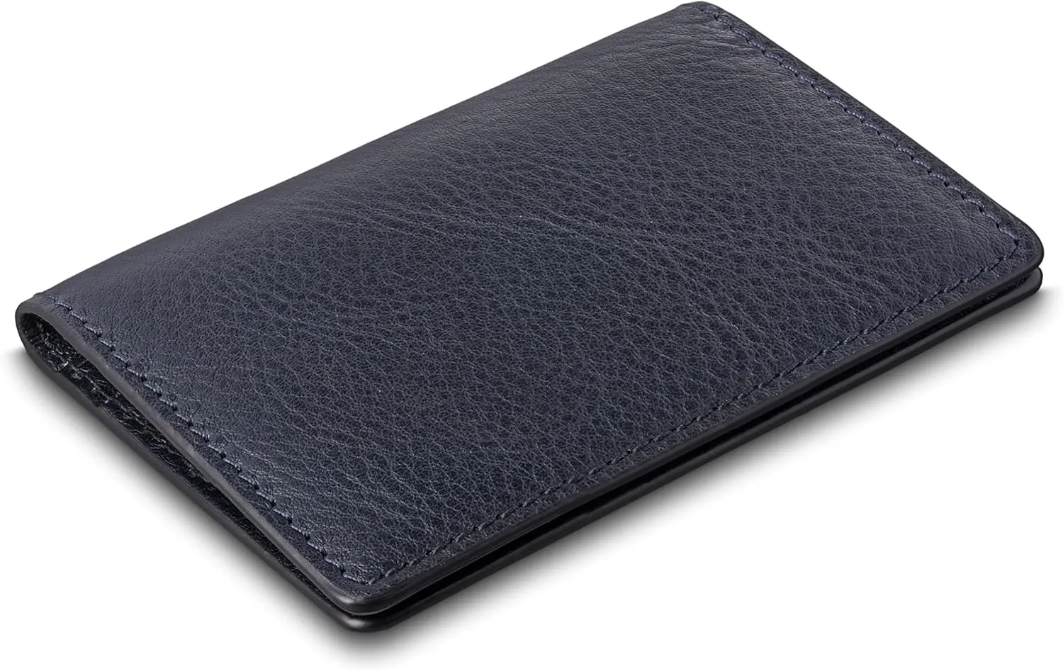 Bosca Navayo Card Case All Leather Wallet Blue-Black
