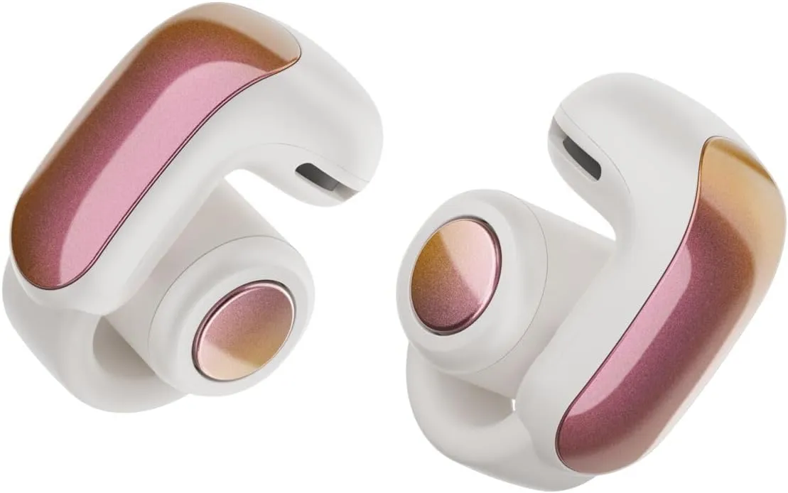 Bose Ultra Open Bluetooth Earbuds, True Wireless Earbuds with OpenAudio for Awareness, Clip On Design for Comfort, Immersive Audio, Up to 48 Hrs of Playtime, Sunset Iridescent - Limited Edition Color
