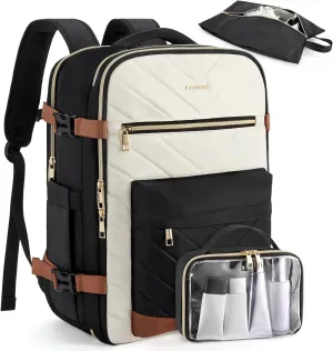 BOSTANTEN Travel Backpack For Women, TSA Carry On Backpack for Airplanes, Personal Item Backpack Fits 15.6 Inch Laptop with USB＆Type-C Charging Port, Weekender Overnight Daypack with 2 Packing Cubes