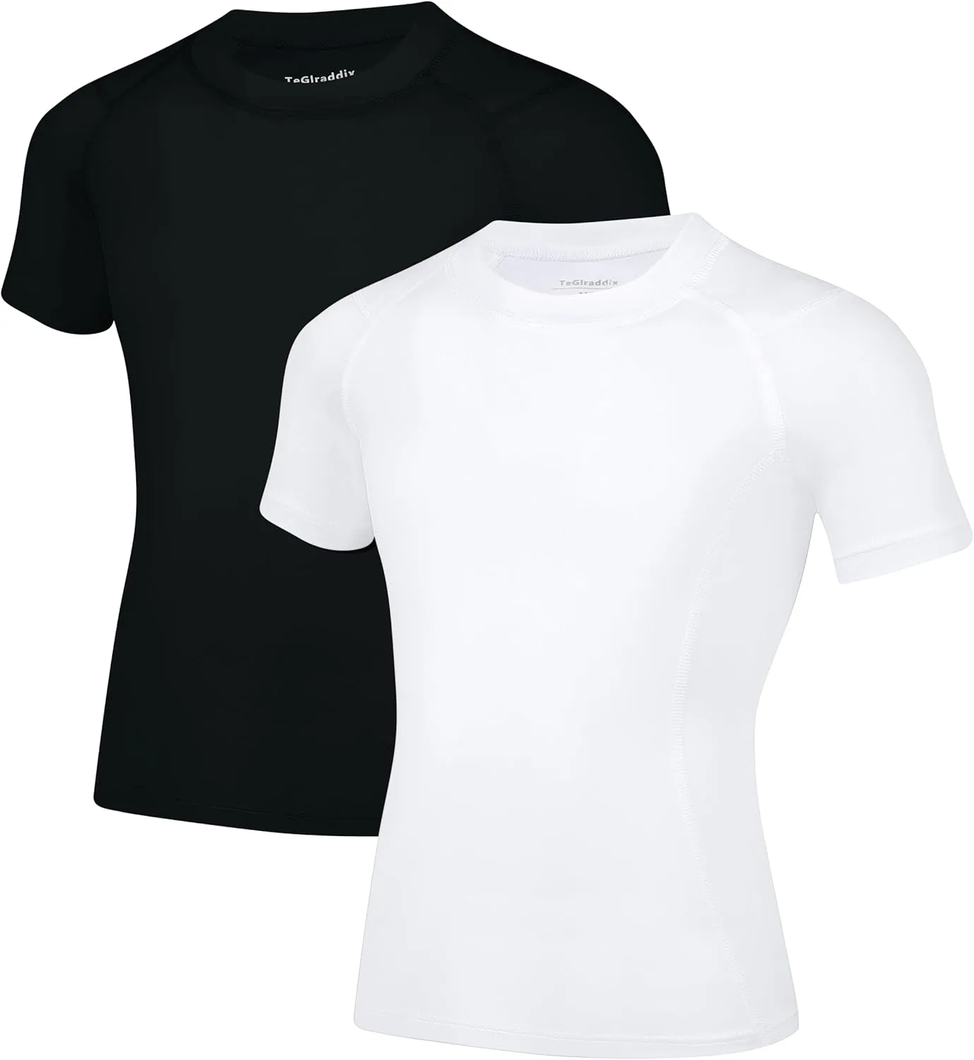 Boy Girls Compression Shirt Short Sleeve Youth Basketball Undershirt Kids Quick Dry Athletic Base Layer T-Shirt
