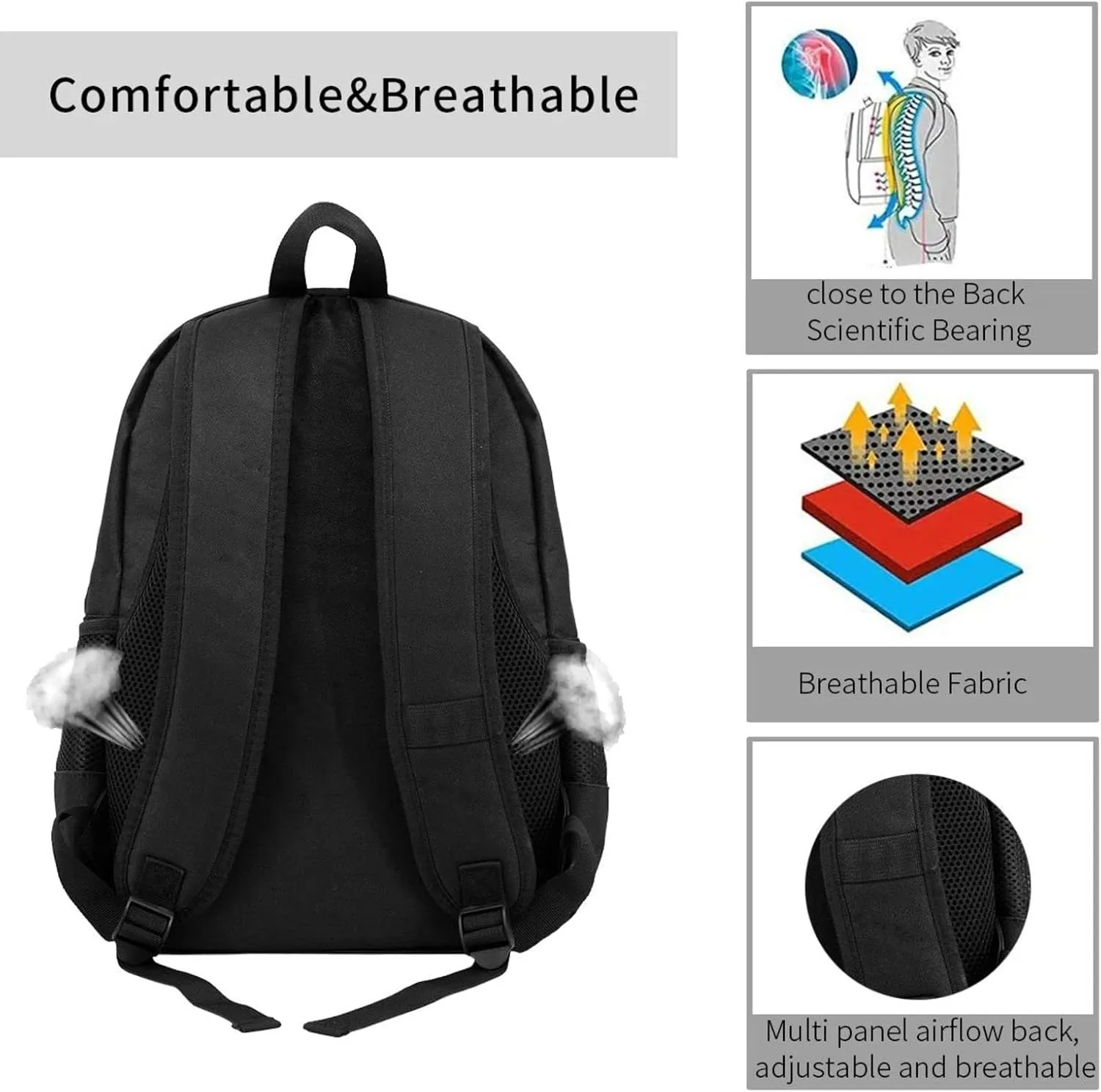 BREAUX Clock Gear Print Storage Bag, Shoulder Bag, Leisure Bag, Large Capacity Leisure Travel Shoulder Bag