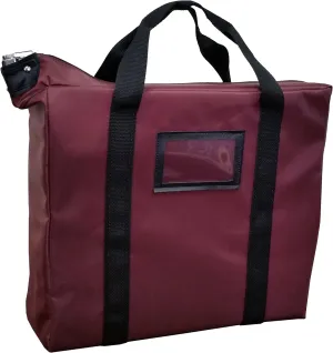 Briefcase Style Locking Document Bag (Burgundy)