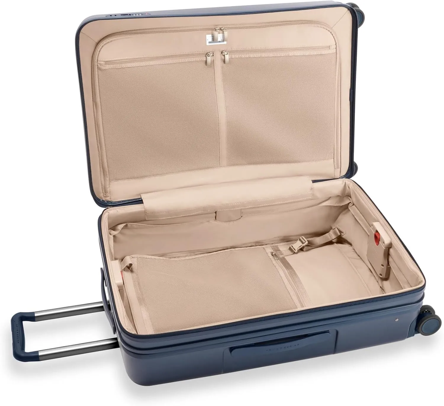 Briggs & Riley 30" Large Expandable Spinner - Checked Luggage for Travel, Suitcases with Wheels, Hardside Rolling Bag for Men & Women, Self-Repairing Zipper - Sympatico Collection, Navy