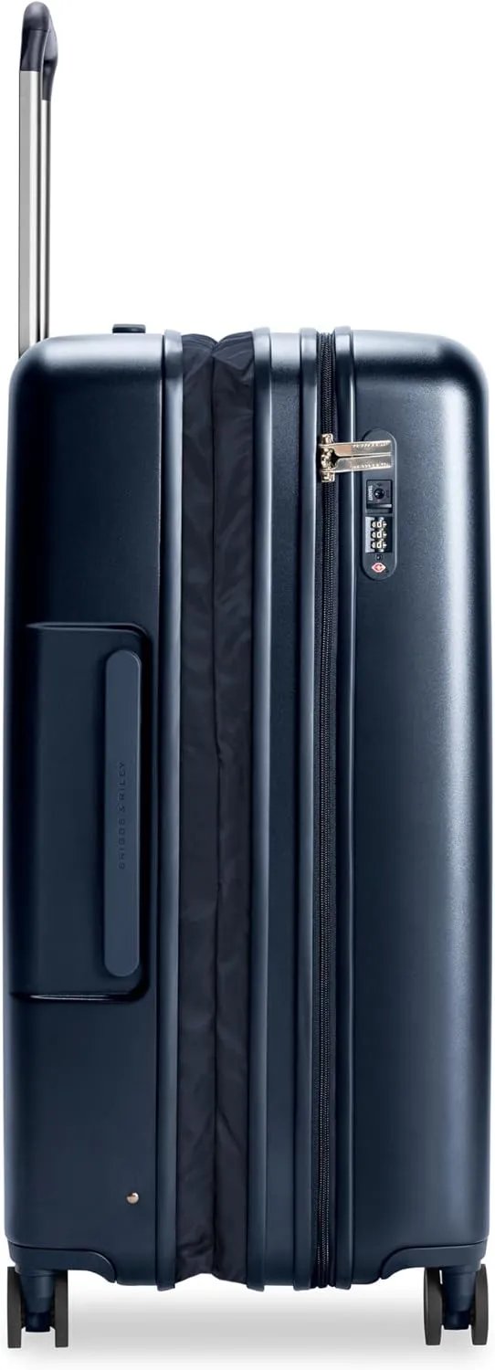 Briggs & Riley 30" Large Expandable Spinner - Checked Luggage for Travel, Suitcases with Wheels, Hardside Rolling Bag for Men & Women, Self-Repairing Zipper - Sympatico Collection, Navy