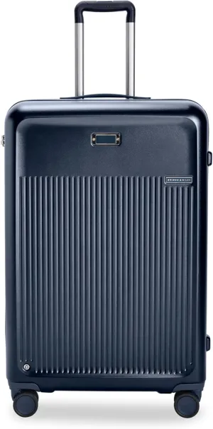 Briggs & Riley 30" Large Expandable Spinner - Checked Luggage for Travel, Suitcases with Wheels, Hardside Rolling Bag for Men & Women, Self-Repairing Zipper - Sympatico Collection, Navy