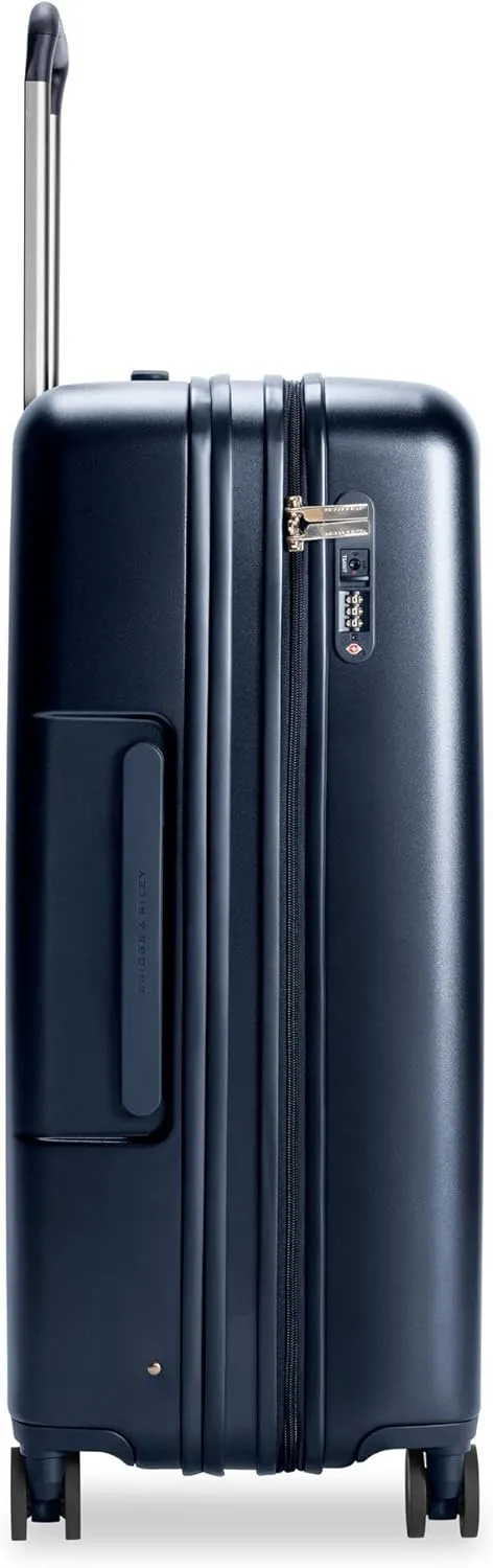 Briggs & Riley 30" Large Expandable Spinner - Checked Luggage for Travel, Suitcases with Wheels, Hardside Rolling Bag for Men & Women, Self-Repairing Zipper - Sympatico Collection, Navy