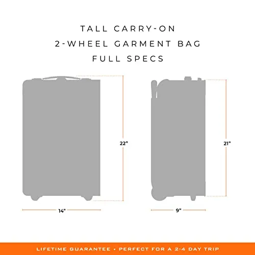 Briggs & Riley Baseline Garment Bags, Black, Carry-On Upright