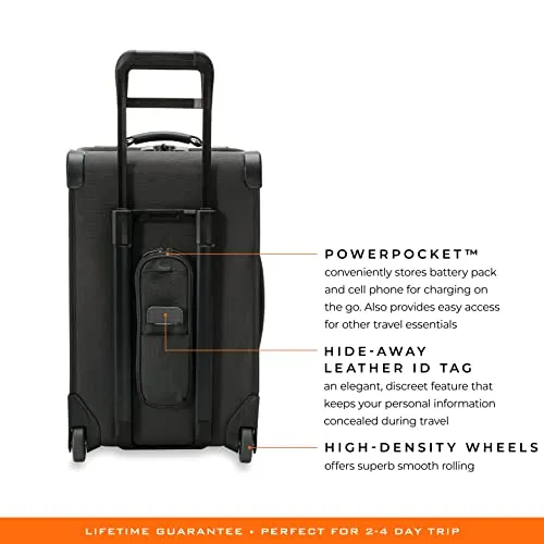 Briggs & Riley Baseline Garment Bags, Black, Carry-On Upright