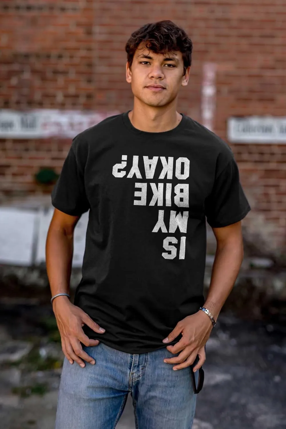 Brisco Brands is My Bike Okay Motorcycle Biker Graphic T Shirt Men or Women