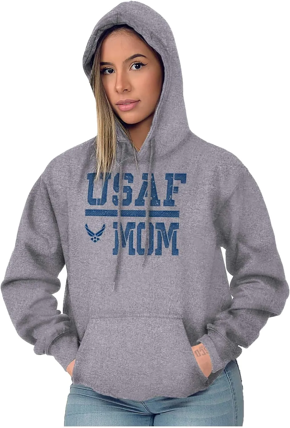 Brisco Brands US Air Force USAF Mother Military Mom Hoodie Sweatshirt Women Men